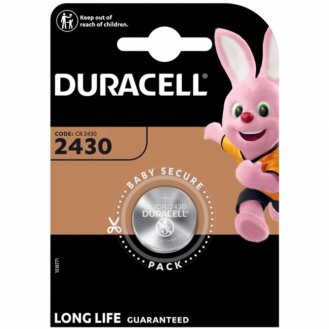 Батарейка Duracell Lithium 2430-1BL CR2430 5007994