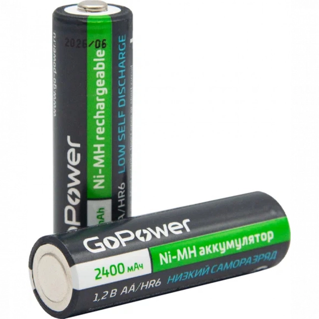 Батарейка GoPower HR6 AA BL2 NI-MH 2400mAh 00-00018320