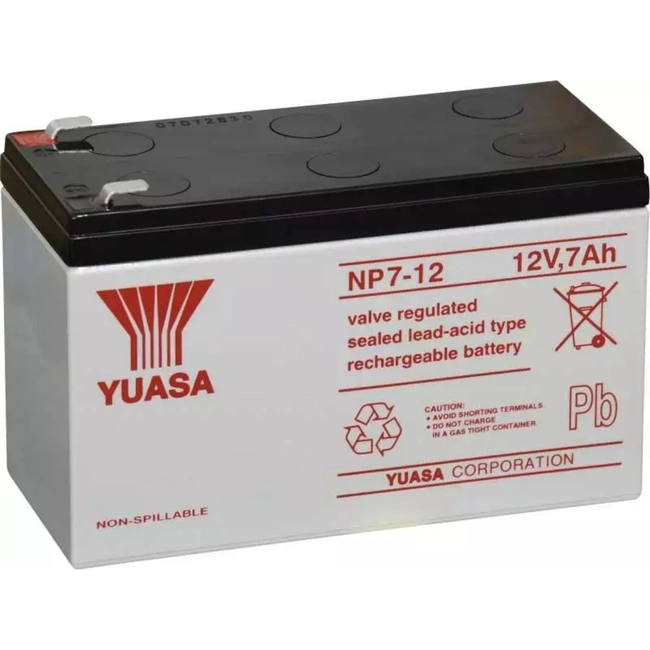 Сменные аккумуляторы АКБ для ИБП Yuasa NP7-12 12V/7Ah 691725 (12 В)