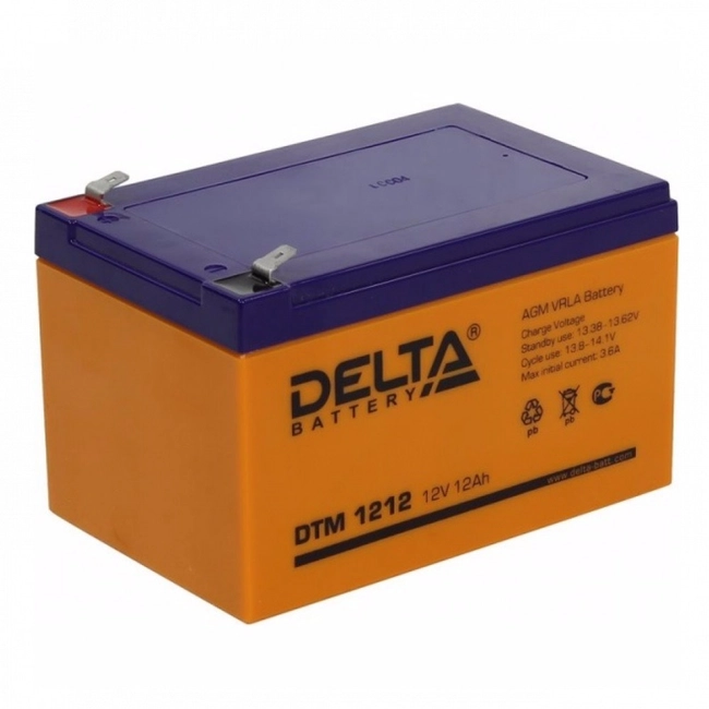 Сменные аккумуляторы АКБ для ИБП Delta Battery DTM 1212 12V12Ah (12 В)
