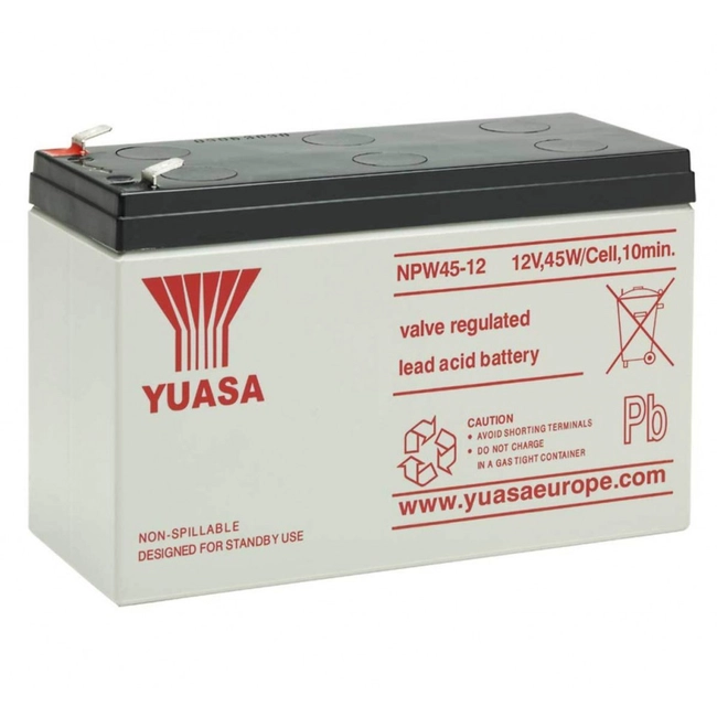 Сменные аккумуляторы АКБ для ИБП Yuasa Батарея NPW 45-12 (12 В/9 Ач) 14251 (12 В)