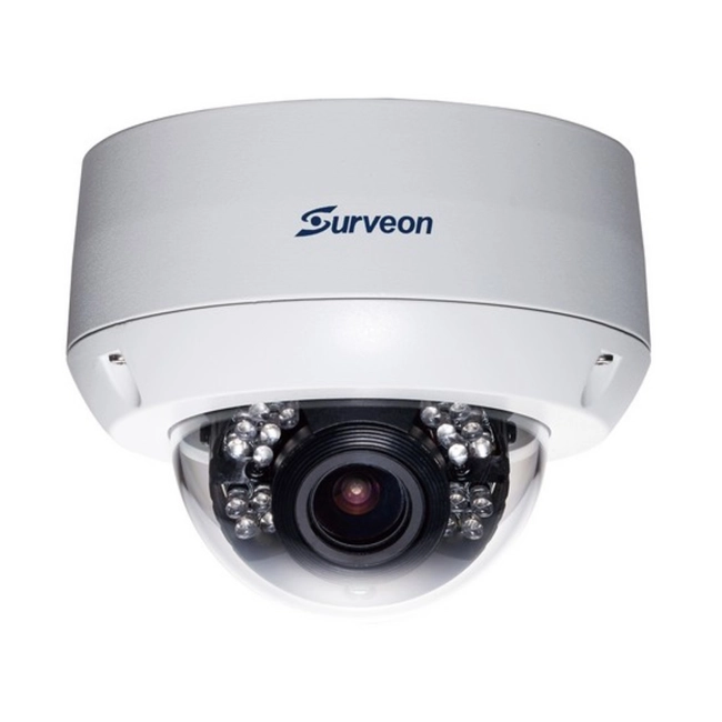 IP видеокамера Surveon CAM4361LV-2 (Купольная, Внутренней установки, Проводная, 2.8 ~ 12 мм, 1/2.8", 2 Мп ~ 1920×1080 Full HD)