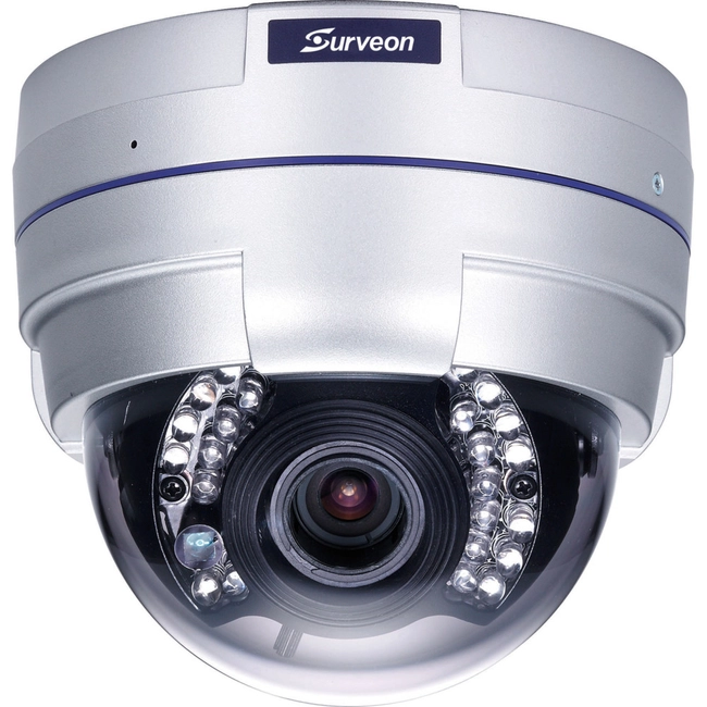 IP видеокамера Surveon Купольная IP камера Surveon CAM4321 (Купольная, Внутренней установки, Проводная, 2.8 ~ 12 мм, 1/2.7", 2 Мп ~ 1920×1080 Full HD)