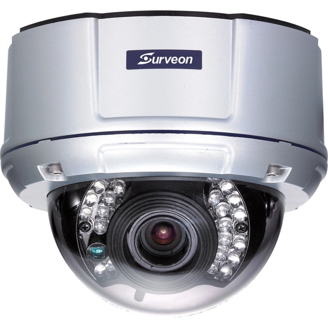 IP видеокамера Surveon CAM4361 (Купольная, Внутренней установки, Проводная, 2.8 ~ 12 мм, 1/2.7", 2 Мп ~ 1920×1080 Full HD)