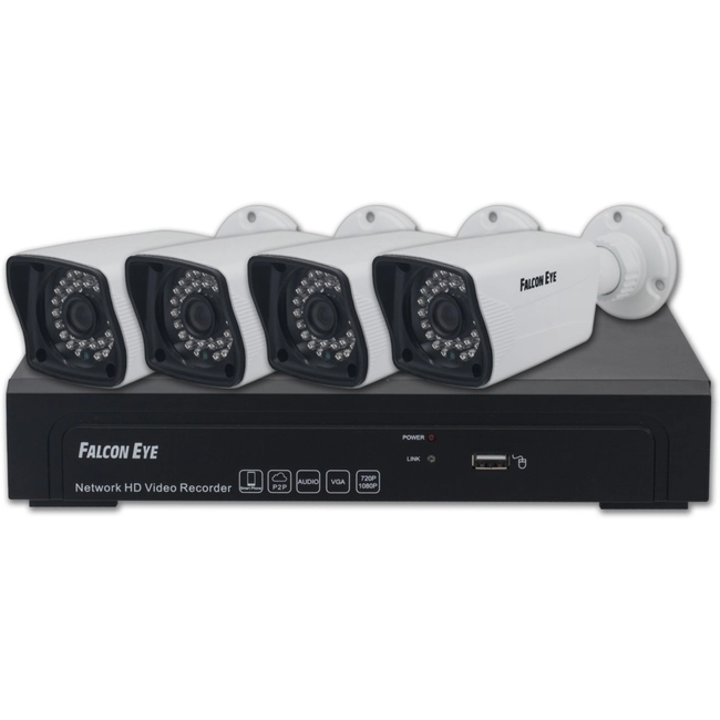 Комплект видеонаблюдения Falcon Eye FE-NR-2104 KIT (4 Камеры) FE-NR-2104 KIT(4 КАМЕРЫ)