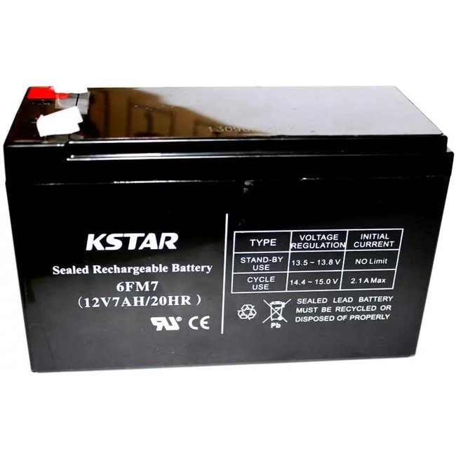 Сменные аккумуляторы АКБ для ИБП Kstar 6-FM-7 (12 В)