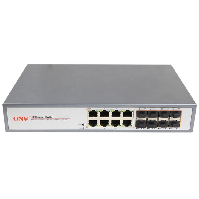 Коммутатор ONV ONV33168FM (1000 Base-TX (1000 мбит/с), 8 SFP портов)