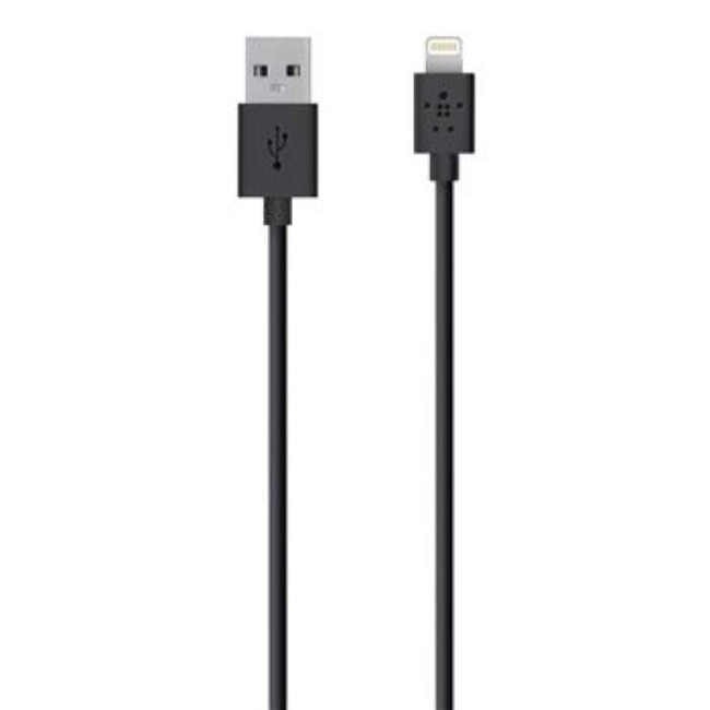 Кабель интерфейсный Belkin Кабель USB 2.0 Lightning charge/sync cable 1.2м, Black 959640 (USB Type A - Lightning (8pin))