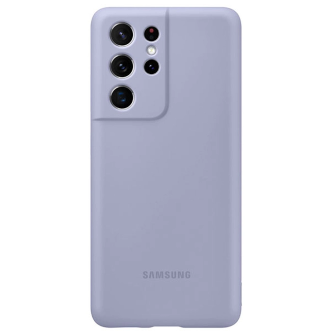 Аксессуары для смартфона Samsung Чехол для Galaxy S21 Ultra Silicone Cover violet EF-PG998TVEGRU