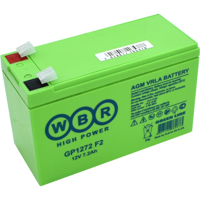 Сменные аккумуляторы АКБ для ИБП WBR GP1272 F2 (12 В)