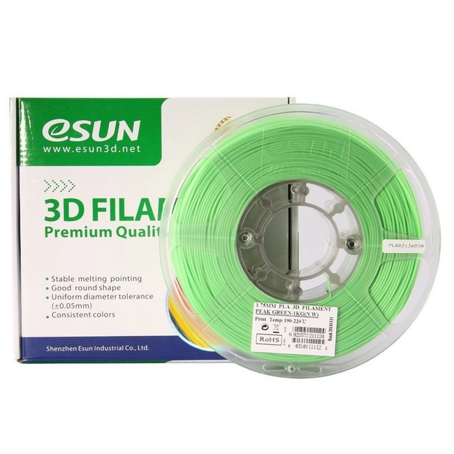 Расходный материалы для 3D-печати ESUN 3D ABS+ Пластик eSUN Peak Green/1.75mm/1kg/roll ABS+175V1