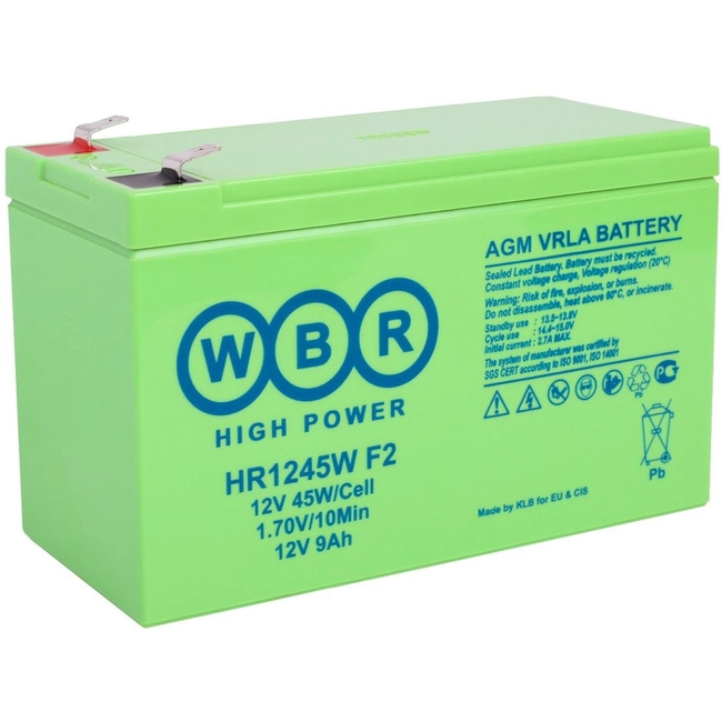 Сменные аккумуляторы АКБ для ИБП WBR HR1245W F2 (12 В)