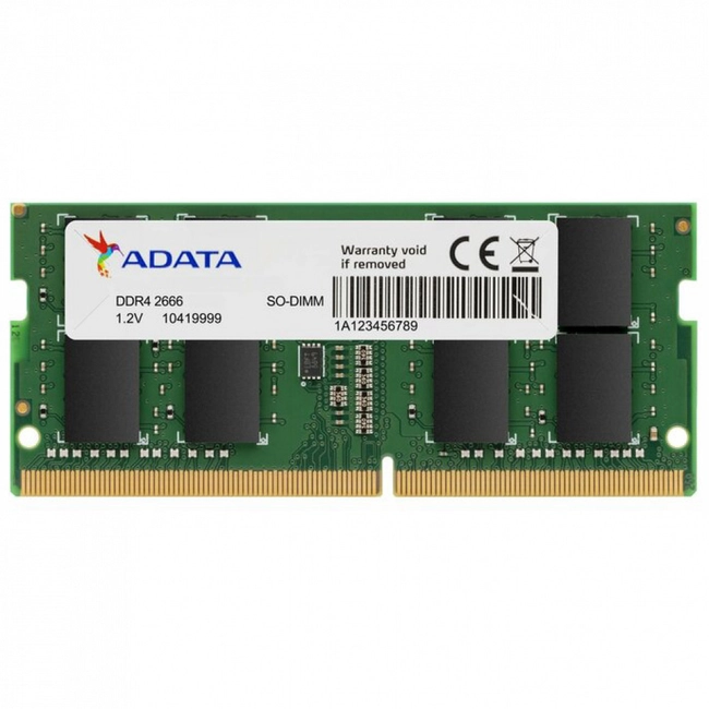 ОЗУ ADATA 4 ГБ AD4S26664G19-RGN (SO-DIMM, DDR4, 4 Гб, 2666 МГц)