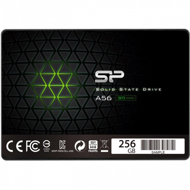 Внутренний жесткий диск Silicon Power A56 SP256GBSS3A56B25 (SSD (твердотельные), 256 ГБ, 2.5 дюйма, SATA)