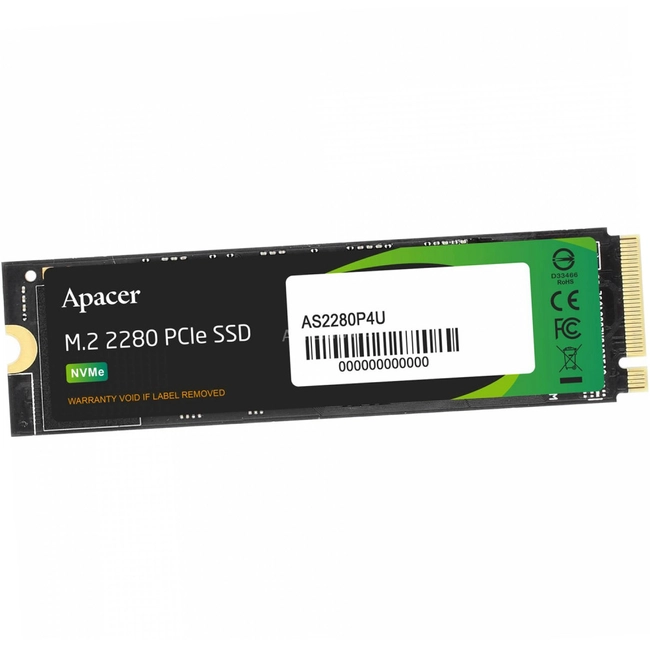 Внутренний жесткий диск Apacer AS2280P4U AP512GAS2280P4U-1 (SSD (твердотельные), 512 ГБ, M.2, NVMe)