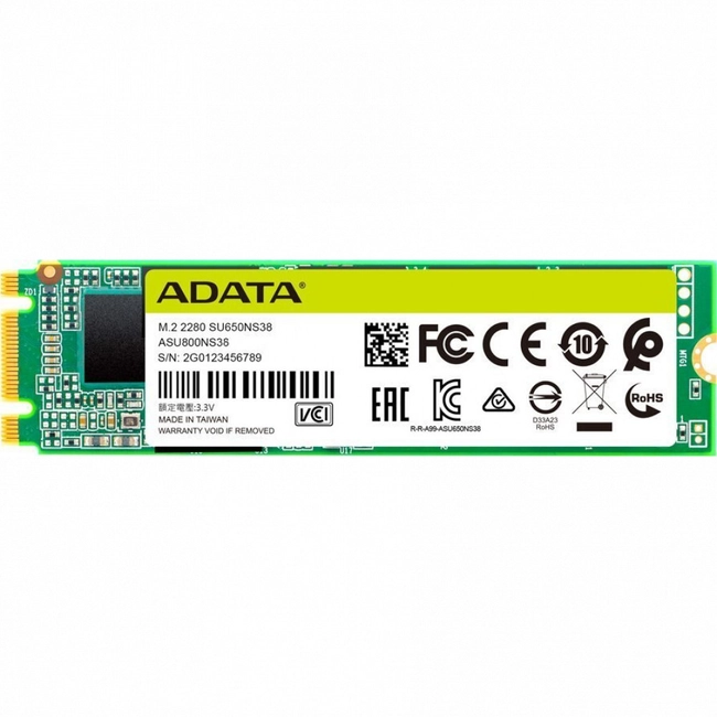 Внутренний жесткий диск ADATA SU650 ASU650NS38-512GT-C (SSD (твердотельные), 512 ГБ, M.2, NVMe)