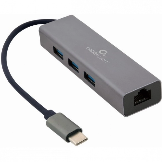 Cablexpert USB C на 3xUSB 3.0 RJ45 A-CMU3-LAN-01