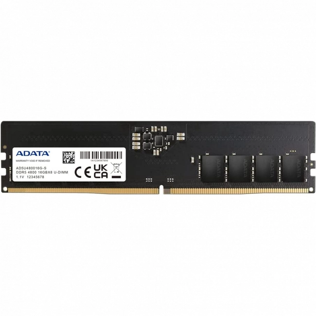 ОЗУ ADATA Premier DDR5 AD5U480016G-R (DIMM, DDR5, 16 Гб, 4800 МГц)