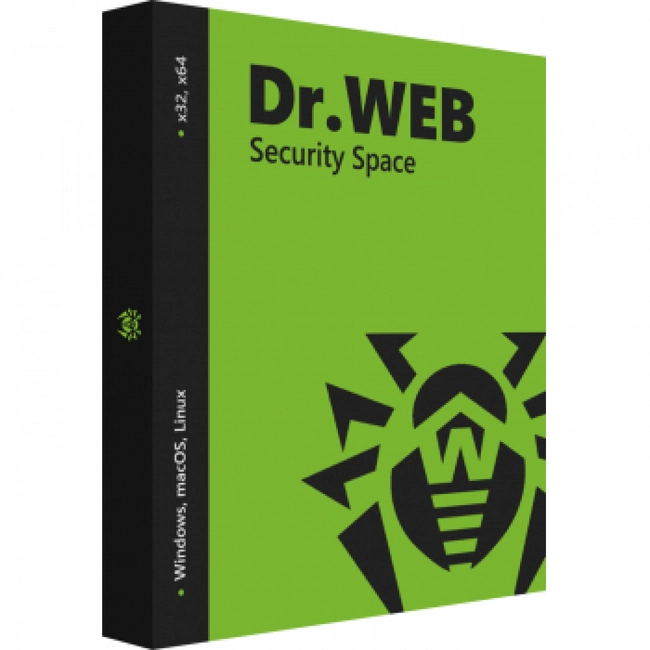 Антивирус Dr.Web Security Space на 24 м 2 ПК LHW-BK-24M-2-B3