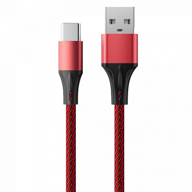 Кабель интерфейсный Accesstyle AC30-F100M Red-Black (USB Type A - USB Type C)