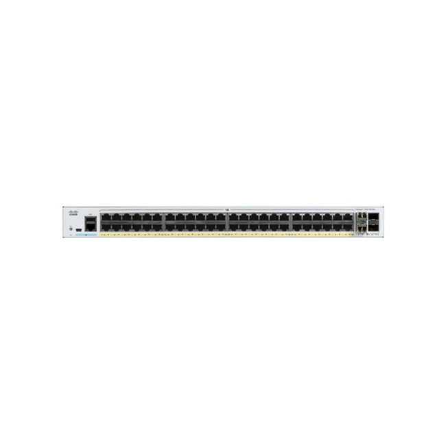 Коммутатор Cisco Catalyst PoE+ C1000-48P-4X-L (1000 Base-TX (1000 мбит/с), 4 SFP порта)