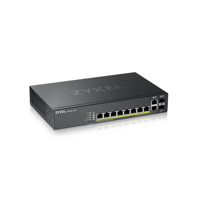 Коммутатор Zyxel GS2220-10HP-EU0101F (1000 Base-TX (1000 мбит/с), 2 SFP порта)