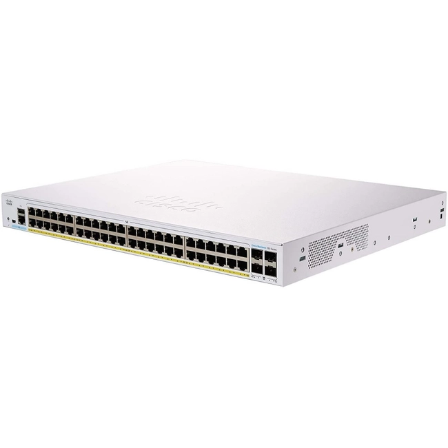 Коммутатор Cisco CBS350-48FP-4X-EU (1000 Base-TX (1000 мбит/с), 4 SFP порта)