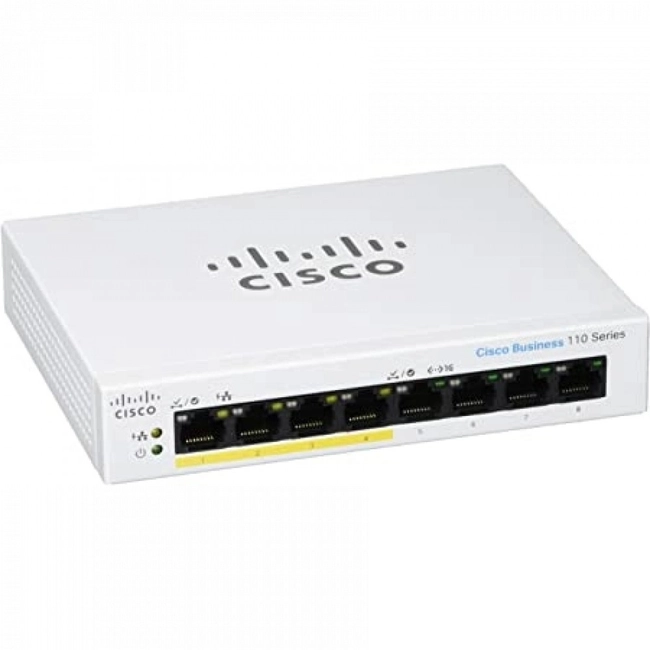 Коммутатор Cisco CBS110-8PP-D-EU (1000 Base-TX (1000 мбит/с))