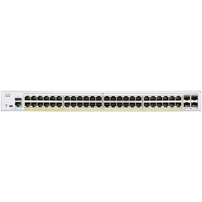 Коммутатор Cisco CBS350-48P-4X-EU (1000 Base-TX (1000 мбит/с), 4 SFP порта)