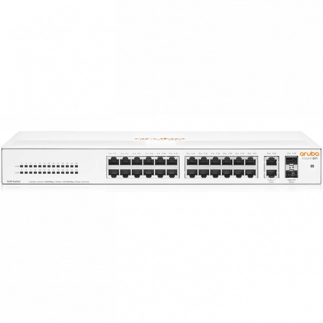 Коммутатор HPE Aruba Instant On 1430 26G 2SFP Switch R8R50A (1000 Base-TX (1000 мбит/с), 2 SFP порта)