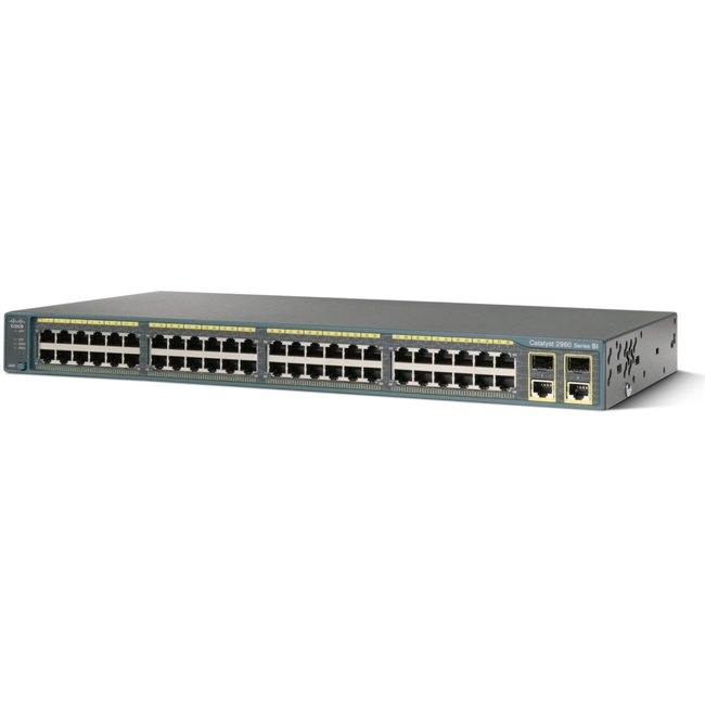 Коммутатор Cisco Catalyst 2960+48TC-S WS-C2960+48TC-S (100 Base-TX (100 мбит/с), 2 SFP порта)