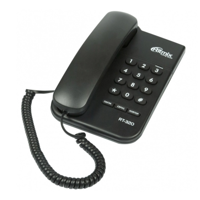 Аналоговый телефон Ritmix RT-320 - Black
