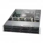 Сервер Supermicro CSE-825TQC-R802LPB - 825TQC9124 (2U Rack, EPYC 9124, 3000 МГц, 16, 64, 2 x 32 ГБ, SFF + LFF  2.5" + 3.5", 10, 2x 960  ГБ)