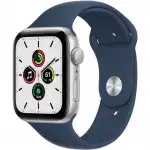 Apple Watch SE GPS, 40mm Silver Aluminium Case with Abyss Blue Sport Band MKNY3GK/A
