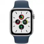 Apple Watch SE GPS, 40mm Silver Aluminium Case with Abyss Blue Sport Band MKNY3GK/A