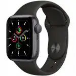 Apple Watch SE GPS, 40mm Space Grey Aluminium Case with Midnight Sport Band MKQ13GK/A