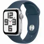 Apple Watch SE GPS 40mm Silver Aluminium Case with Storm Blue Sport MRE23QR/A (Смарт-часы)
