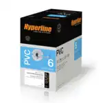 Кабель витая пара Hyperline Кабель витая пара, неэкранированная U/UTP, категория 6, 4 пары (23 AWG), одножильный (solid), с разделителем, PVC UUTP4-C6-S23-IN-PVC-GY-305