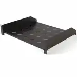 Полка для серверного шкафа Hyperline Полка угловая с перфорацией 19", 2U, ширина 440 мм, глубина 400 мм TAL3-2U-400-RAL9005