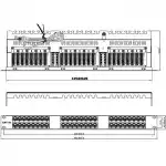 Патч-панель Hyperline PPHD-19-48-8P8C-C5E-SH-110D (48 портов, Flat, Cat. 5e)