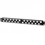 Патч-панель Hyperline 19" 1U с угловыми портами 24 порта RJ-45 кат.5е PP2A-19-24S-8P8C-C5E-110 (24 порта, FTP, Cat. 5e)