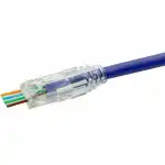 Коннектор Hyperline Разъем легкой оконцовки RJ-45 (8P8C) под витую пару PLEZ-8P8C-UA-C6-100