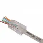 Коннектор Hyperline Разъем легкой оконцовки RJ-45 (8P8C) под витую пару (100 шт.) PLEZ-8P8C-U-C5-100
