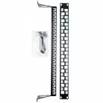 Патч-панель Hyperline патч-панель 19" 24 порта Flat Type 1U (без модулей) PPBL3-19-24S-RM (24 порта)