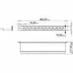 Патч-панель Hyperline патч-панель 19" 24 порта Flat Type 1U (без модулей) PPBL3-19-24S-RM (24 порта)