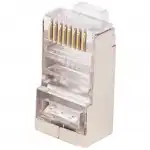 Коннектор WRline Коннектор RJ-45 под витую пару категория 5e экранированный универсальный (100 шт в упак.) WR-8P8C-5E-SH