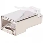 Коннектор WRline Коннектор RJ-45 под витую пару категория 5e экранированный универсальный (100 шт в упак.) WR-8P8C-5E-SH