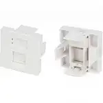 Кабельный канал Hyperline Вставка 45x45 (аналог Mosaic) для 1 модуля формата Keystone Jack, со шторкой SIP2-1K-M45-45