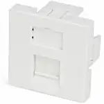 Кабельный канал Hyperline Вставка 45x45 (аналог Mosaic) для 1 модуля формата Keystone Jack, со шторкой SIP2-1K-M45-45