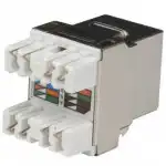 Модуль Hyperline Модуль Keystone Jack RJ-45(8P8C) категория 6 KJ5-8P8C-C6-180-SH-F-WH